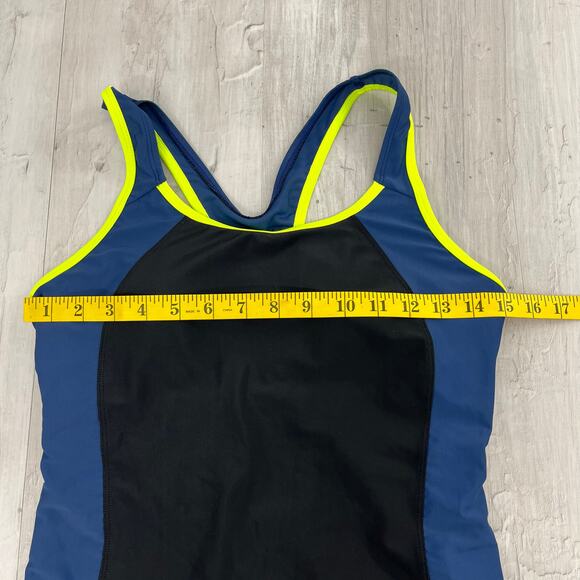 Enjoy The Sunshine 1 Piece Racerback Athletic Competitive Aerobic Bathing Suit M - Picture 6 of 9